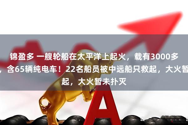锦盈多 一艘轮船在太平洋上起火，载有3000多辆汽车，含65辆纯电车！22名船员被中远船只救起，大火暂未扑灭